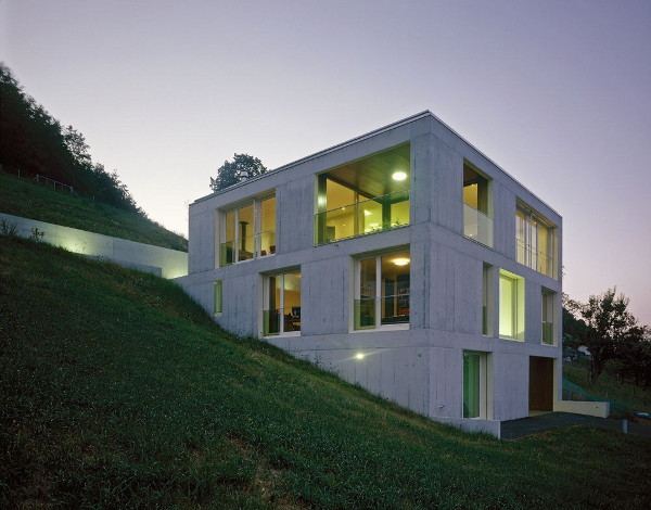 Concrete Home Design in Switzerland - modern concrete moves into rural!