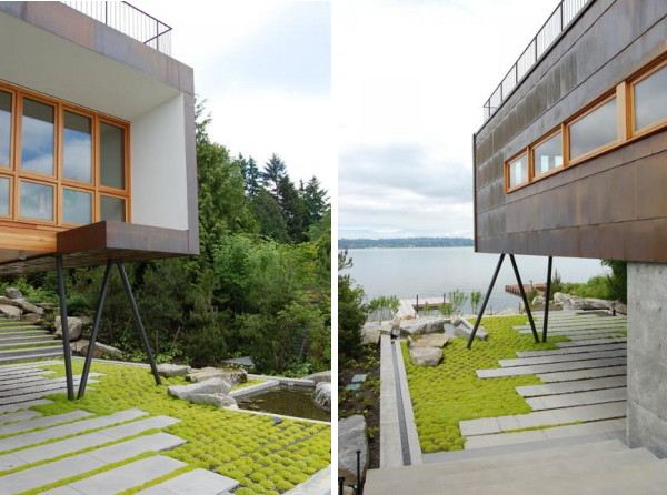 Modern Rustic Lake House on Mercer Island, Washington - imaging yourself standing there ...