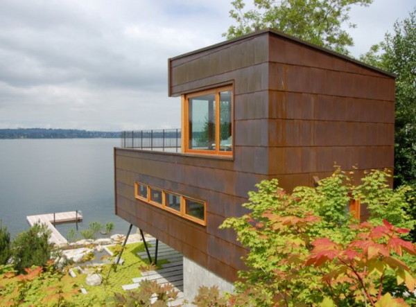 Modern Rustic Lake House on Mercer Island, Washington - imaging yourself standing there ...