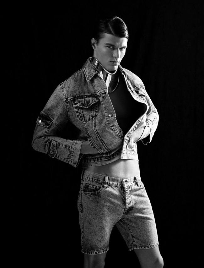 ATTITUDE MAGAZINE: ARRAN SLY IN "UP IS WHERE WE GO FROM HERE" BY PHOTOGRAPHER PHILIP RICHES