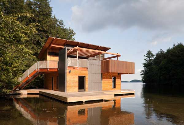 บ้านBoathouseในประเทศแคนาดา