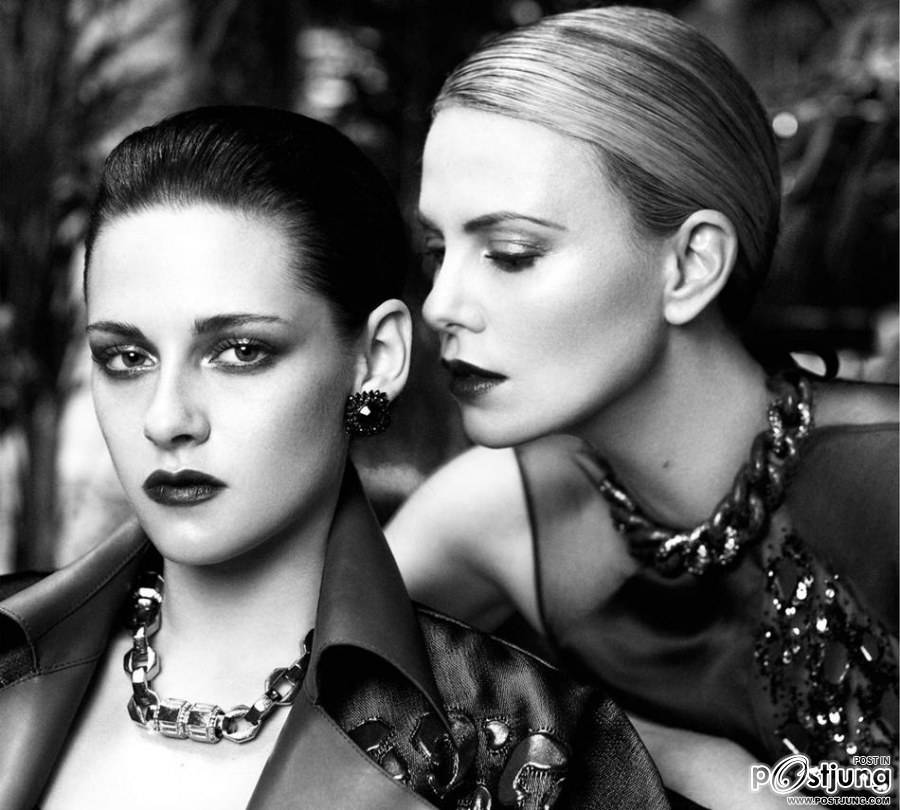 Charlize Theron & Kristen Stewart @ Interview June/July 2012