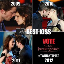 Twilight ครองแชมป์เอ็มทีวี ฉากจูบยอดเยี่ยม 4 ปีซ้อน