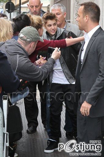 Justin leaving BBC Radio 1 & at Linate Airport (06.06.12)