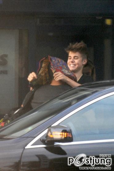 Justin leaving BBC Radio 1 & at Linate Airport (06.06.12)