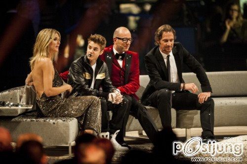 Justin at Germany’s Next Top Model and Justin Bieber in UK