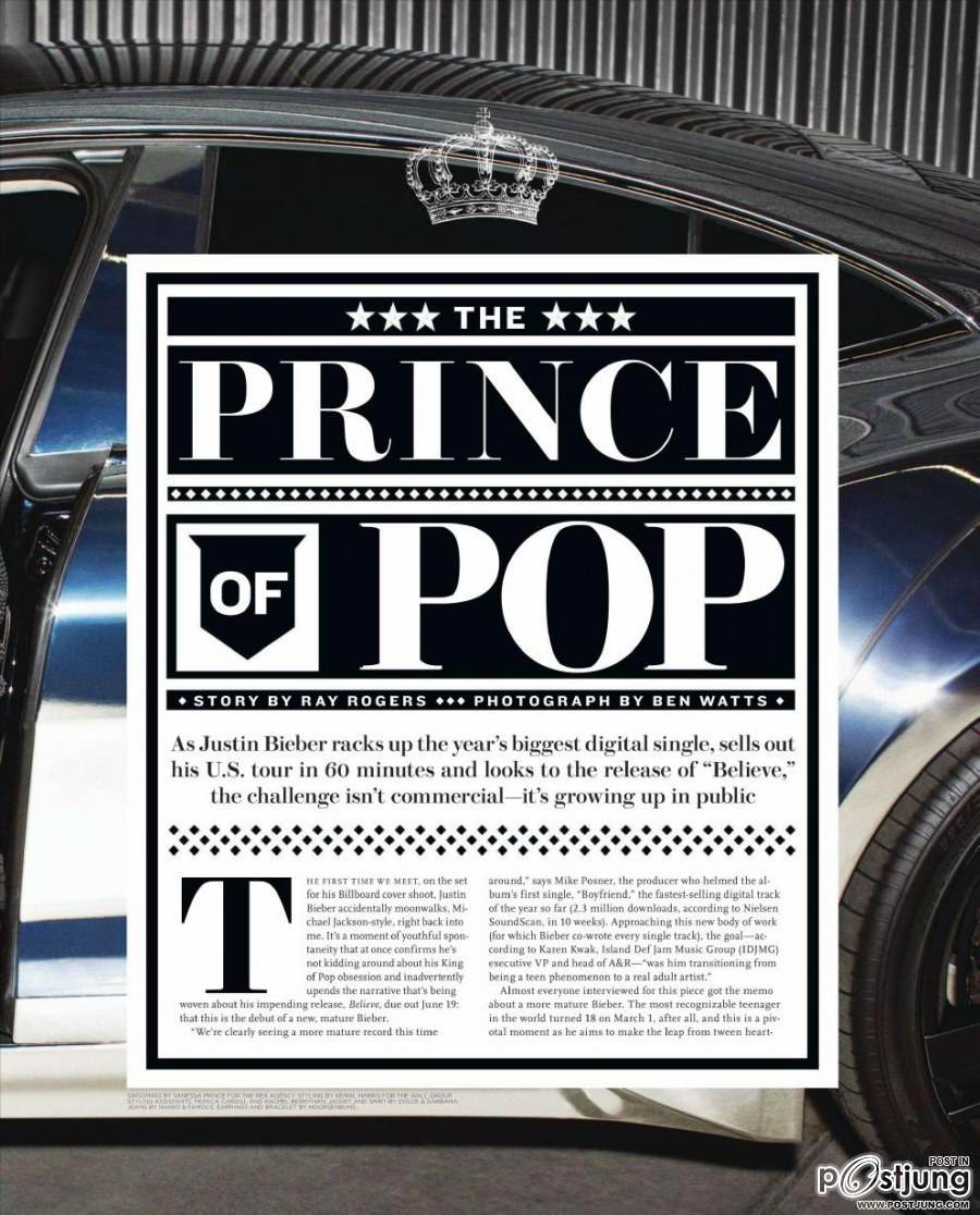 Justin bieber @ Billboard Magazine June 2012