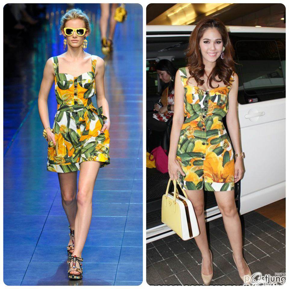 ชมพู่กับชุดแบรนด์ต่างๆ