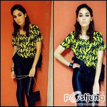 ชมพู่กับชุดแบรนด์ต่างๆ