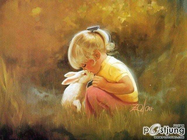 ~๏...รูปวาดสีน้ำ โทนอบอุ่น ชุด Childhood...๏~