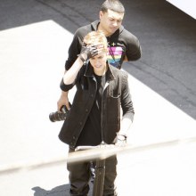 Justin Bieber Keeps His Gold Sneakers Clean Driving a Segway