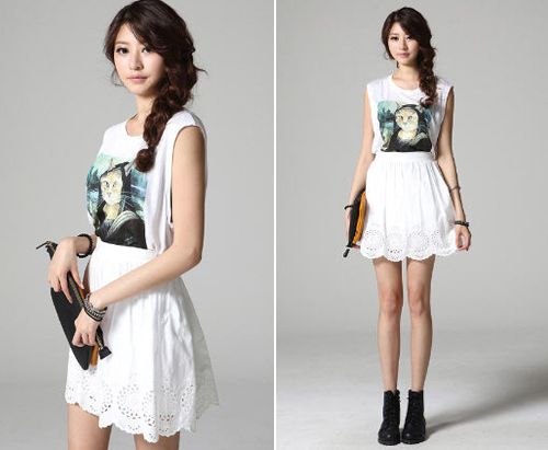 แฟชั่น เสื้อยืด พิมพ์ลายสัตว์ น่ารัก ๆ