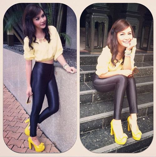 แฟชั่น Disco Pant กางเกงฟิตตึงเปรี๊ยะ สำหรับสาวหุ่นเซี๊ยะ