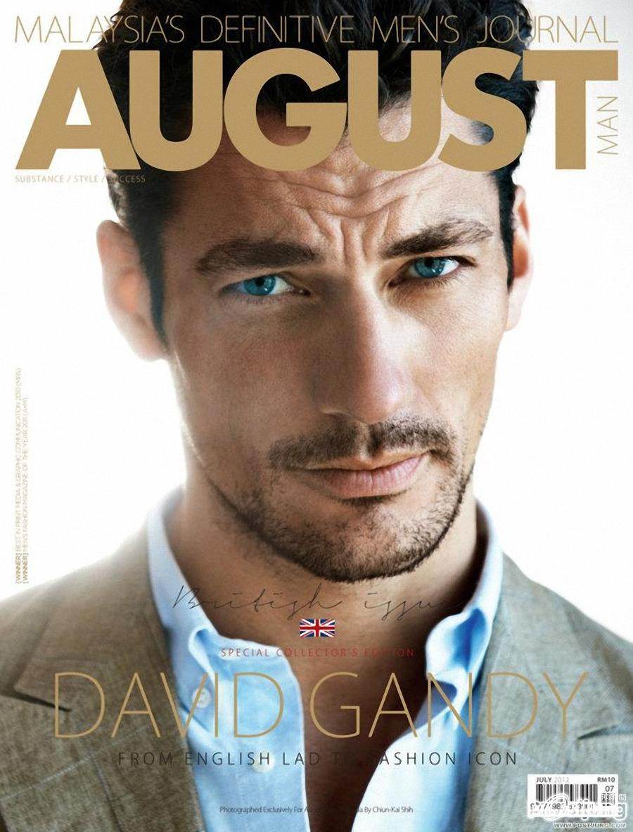 David Gandy @ August Man Malaysia Magazine  July 2012