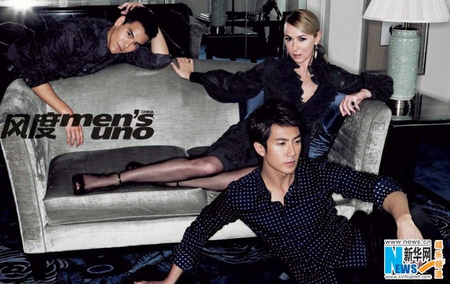 Wu Zun, Frida Giannini & Eddie Peng @ Men’s Uno China July 2012