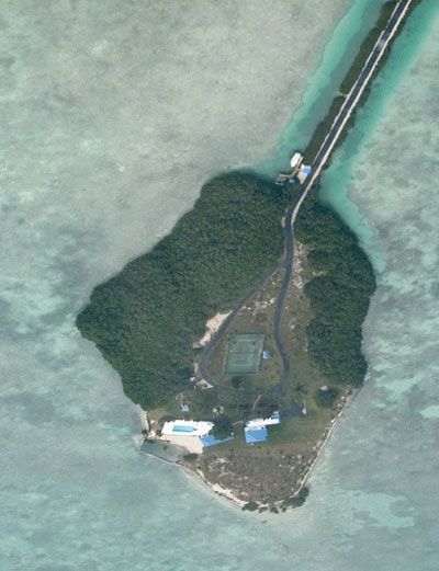 เกาะรูปปอด ที่ฟลอริดา คีย์ส ของสหรัฐฯ