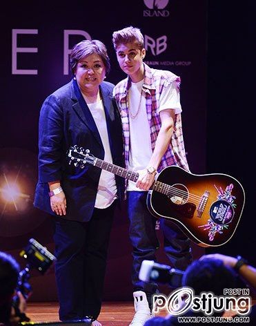 Justin at his press conference in Malaysia (14.07.2012)