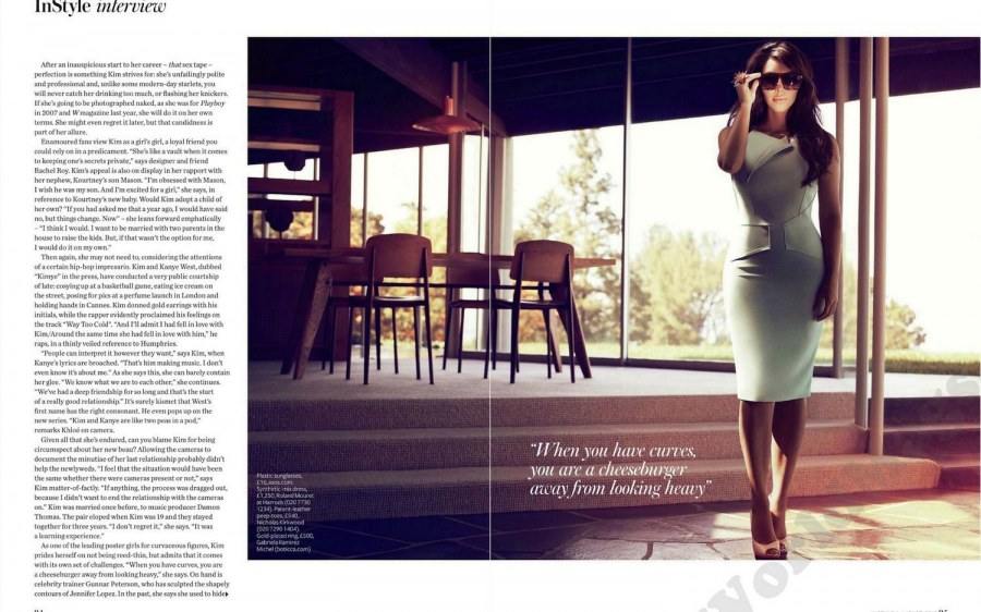 Kim kardashian @ InStyle UK August 2012