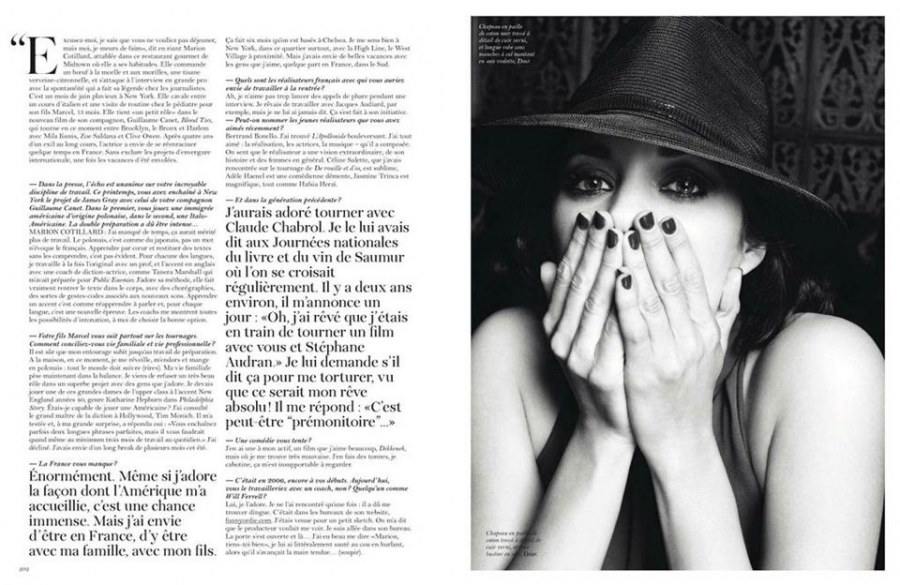 Marion Cotillard @ Vogue Paris August 2012