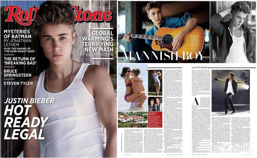 Justin bieber @ Rolling Stone issue 1162 August 2012
