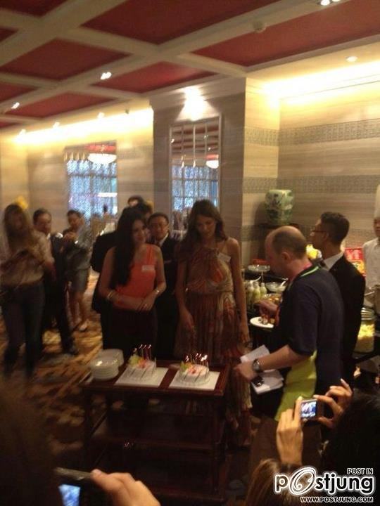 กองประกวดมิสเวิลด์ เซอร์ไพรส์วันเกิดให้น้องณฉัตร และมิสเซอร์เบีย