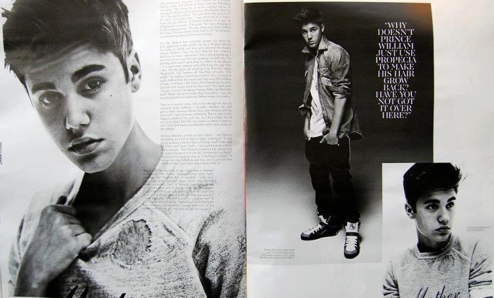 Justin Bieber in Rollacoaster Magazine