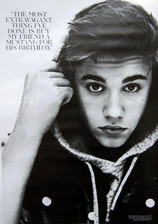 Justin Bieber in Rollacoaster Magazine