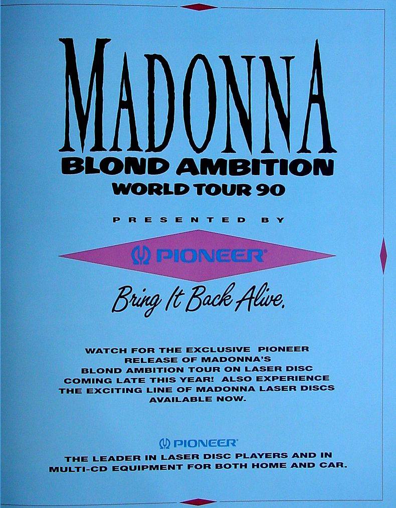 Madonna Blond Ambition Tour Book เลอค่าน่าสะสม