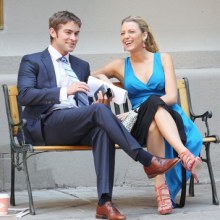 The cast of hit TV show “Gossip Girl” filmed scenes in New York City, New York on July 1