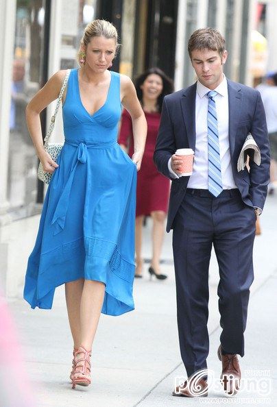 The cast of hit TV show &#8220;Gossip Girl&#8221; filmed scenes in New York City, New York on July 1