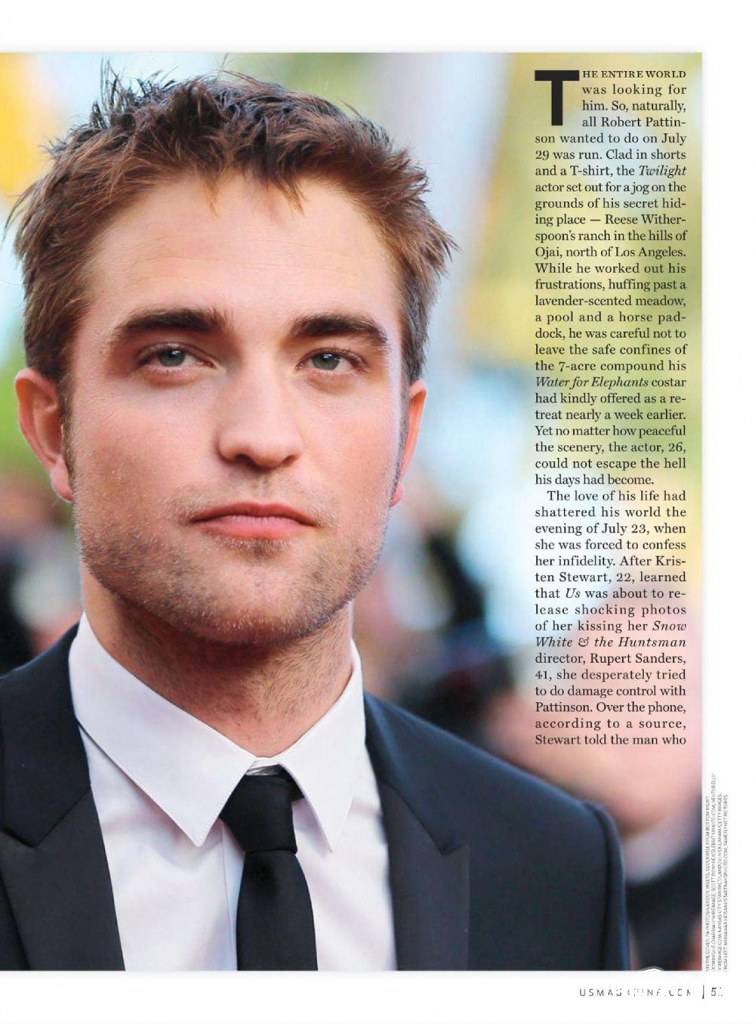 Robert Pattinson @ Us Weekly issue 913 August 2012