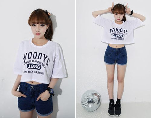 แฟชั่น เสื้อเอวลอย น่ารักน่าหยิก