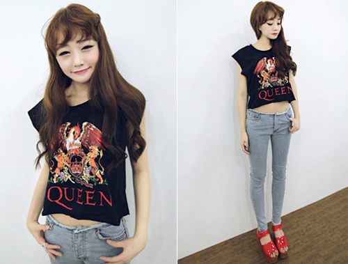 แฟชั่น เสื้อเอวลอย น่ารักน่าหยิก