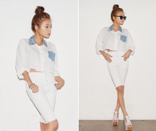 แฟชั่น เสื้อเอวลอย น่ารักน่าหยิก