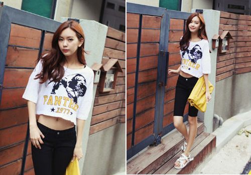 แฟชั่น เสื้อเอวลอย น่ารักน่าหยิก