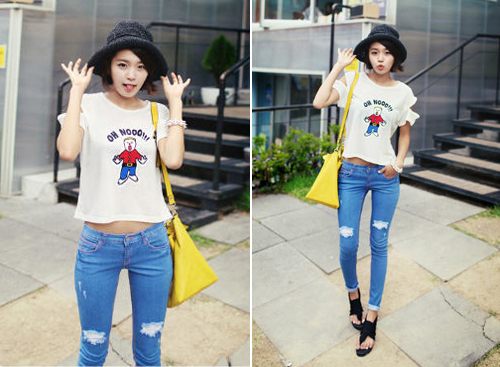 แฟชั่น เสื้อเอวลอย น่ารักน่าหยิก