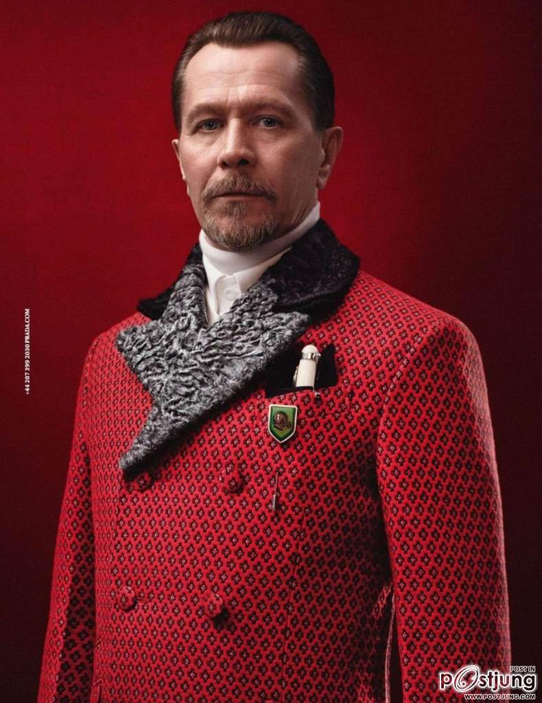 Gary Oldman, Jamie Bell, Garrett Hedlund & Willem Dafoe @ Prada F/W 2012 Menswear Campaign