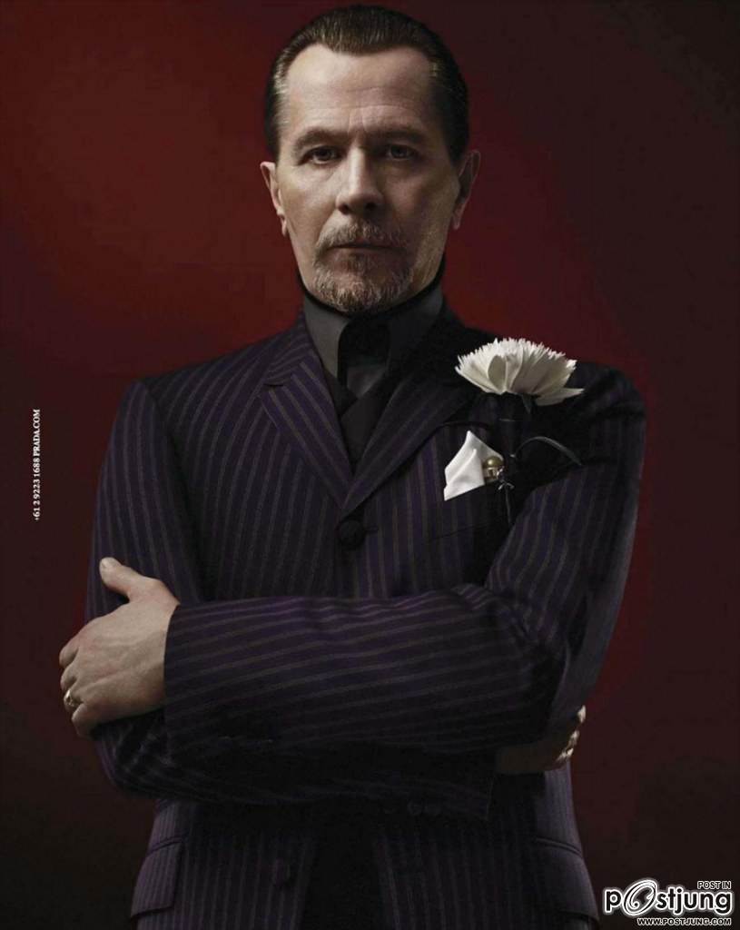 Gary Oldman, Jamie Bell, Garrett Hedlund & Willem Dafoe @ Prada F/W 2012 Menswear Campaign