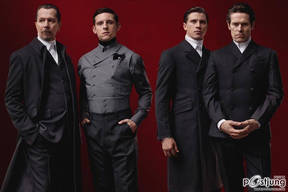 Gary Oldman, Jamie Bell, Garrett Hedlund & Willem Dafoe @ Prada F/W 2012 Menswear Campaign
