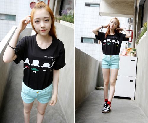 แฟชั่น เสื้อลายหนวด เก๋ มาแรง