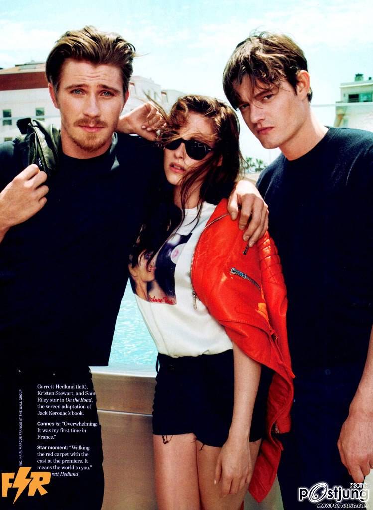 Kristen Stewart ภาพจากนิตยสาร Marie Claire ฉบับใหม่ มากับสองหนุ่ม Garrett Hedlund และ Sam Riley