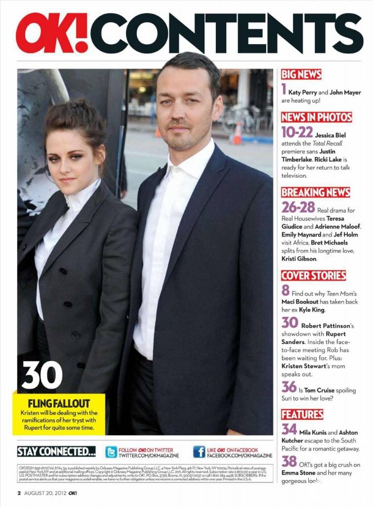 Twilight Drama! @ OK! US Magazine August 2012