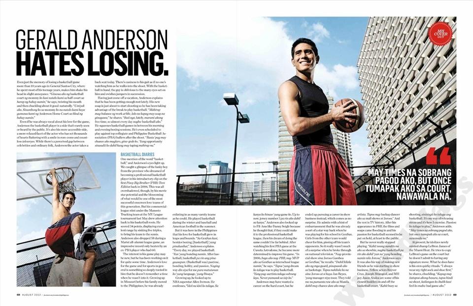 GERALD ANDERSON @ Men's Health Philippines August 2012