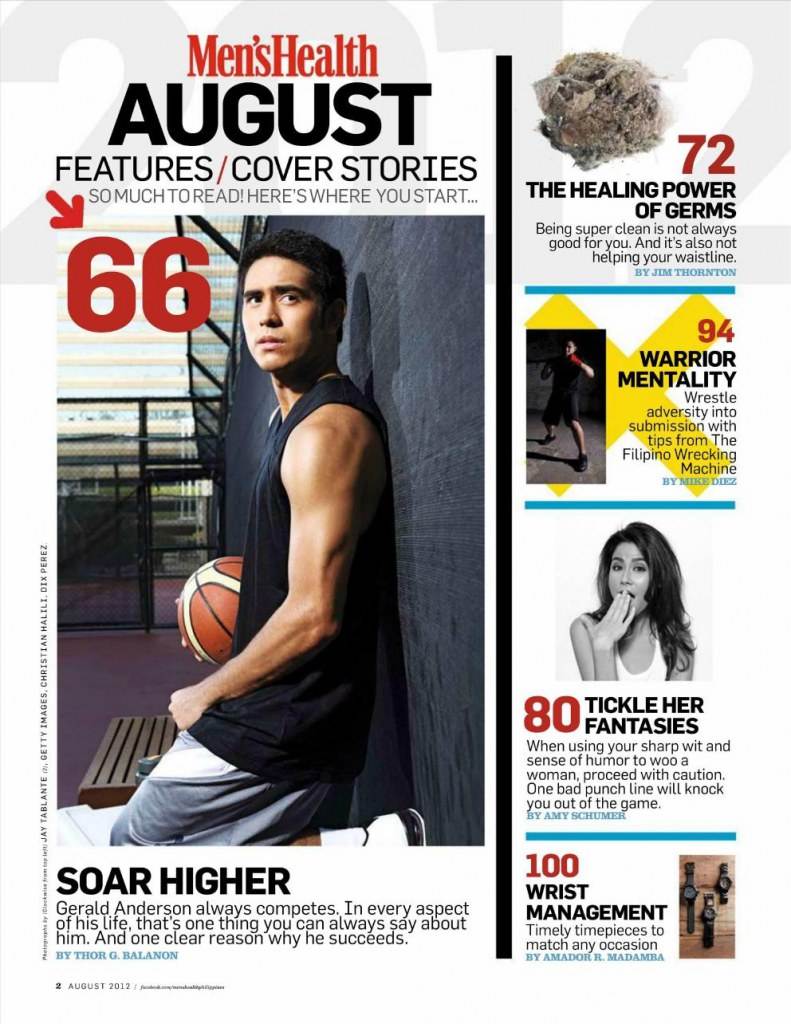 GERALD ANDERSON @ Men's Health Philippines August 2012