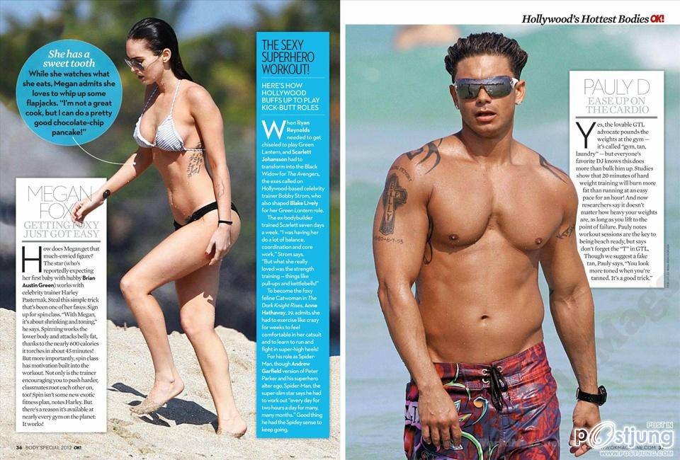 50 Hollywood's Hottest Bodies @ OK! Magazine US August 2012
