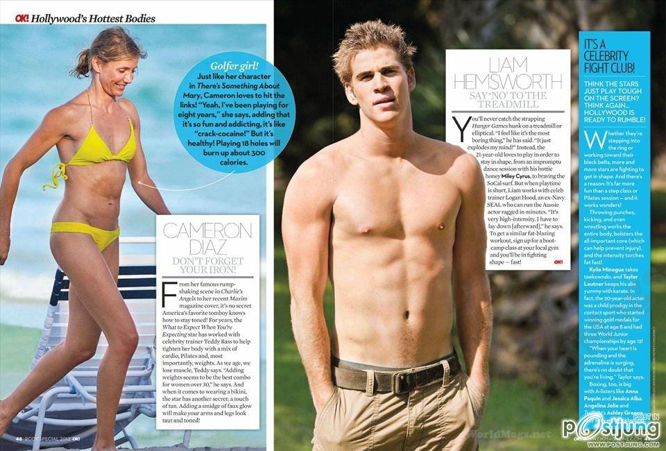 50 Hollywood's Hottest Bodies @ OK! Magazine US August 2012