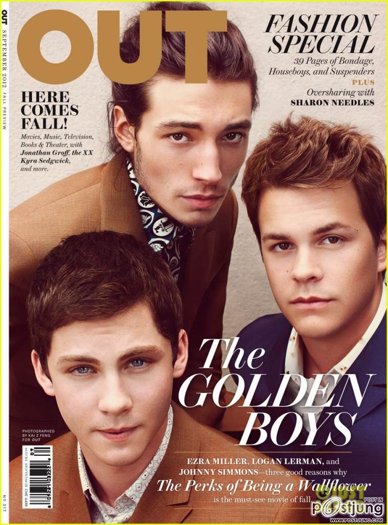 Logan Lerman Covers 'Out' with Ezra Miller 2012