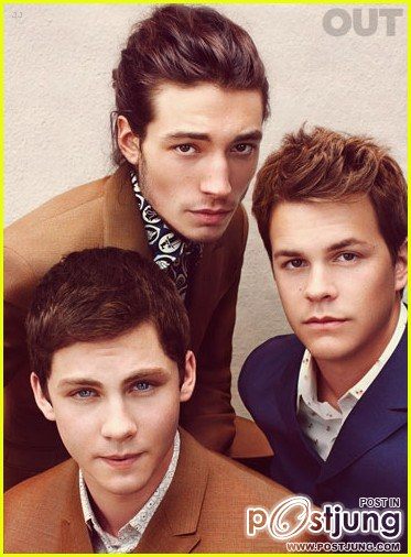 Logan Lerman Covers 'Out' with Ezra Miller 2012