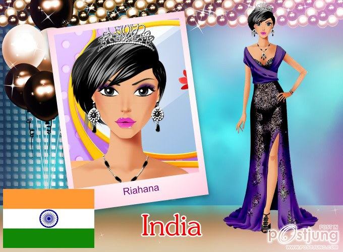 ร่วมโหวต Miss Wold 2013 Top 5 ฉบับการ์ตูน