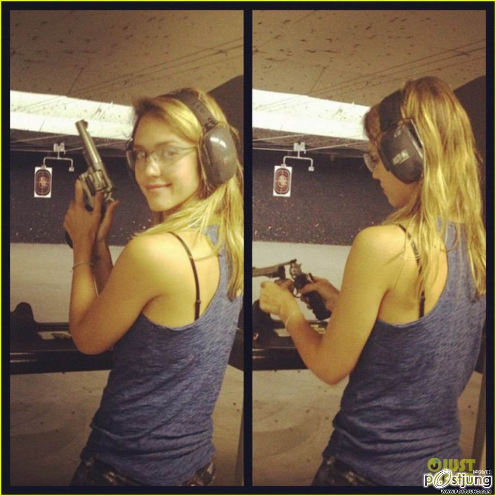 Jessica Alba: Gun Training for 'Sin City: A Dame to Kill For'!